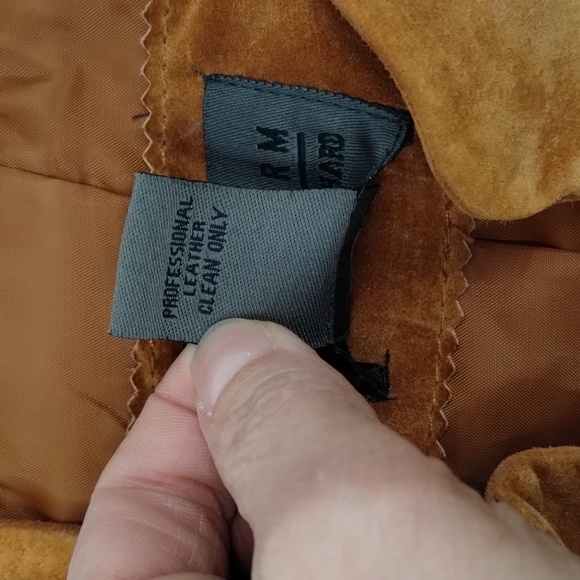 Uniform by John Paul Richard camel color leather zip up cropped jacket vintage - Picture 7 of 12